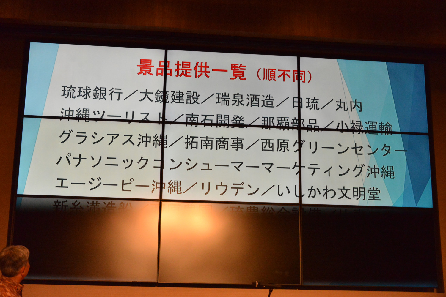 沢山の景品ご提供いただき、心より御礼申し上げます。